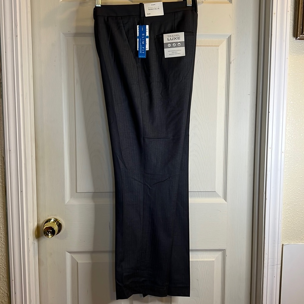 NWT Very Handsome Perry Ellis Portfolio Mens Dress Slacks 36 x 30 Travel Lux
